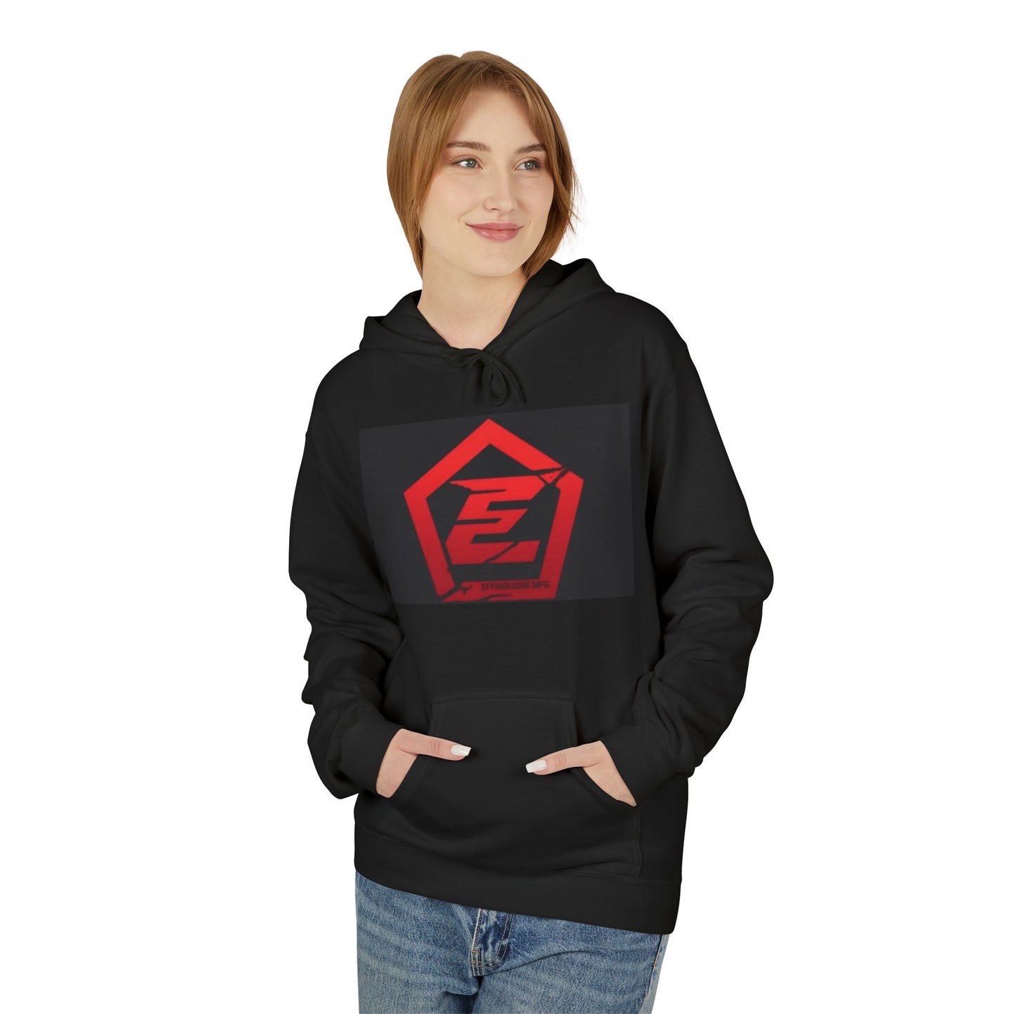 Effingoode Cracked Shield Unisex Midweight Softstyle Fleece Hoodie